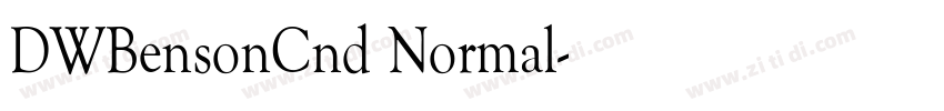 DWBensonCnd Normal字体转换
